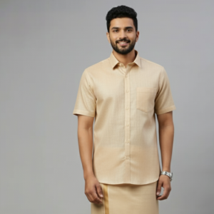 Tissue Gold Shirt and Dhoti