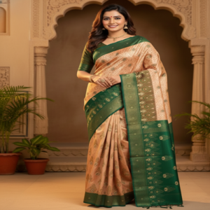 Peach Art Silk Saree
